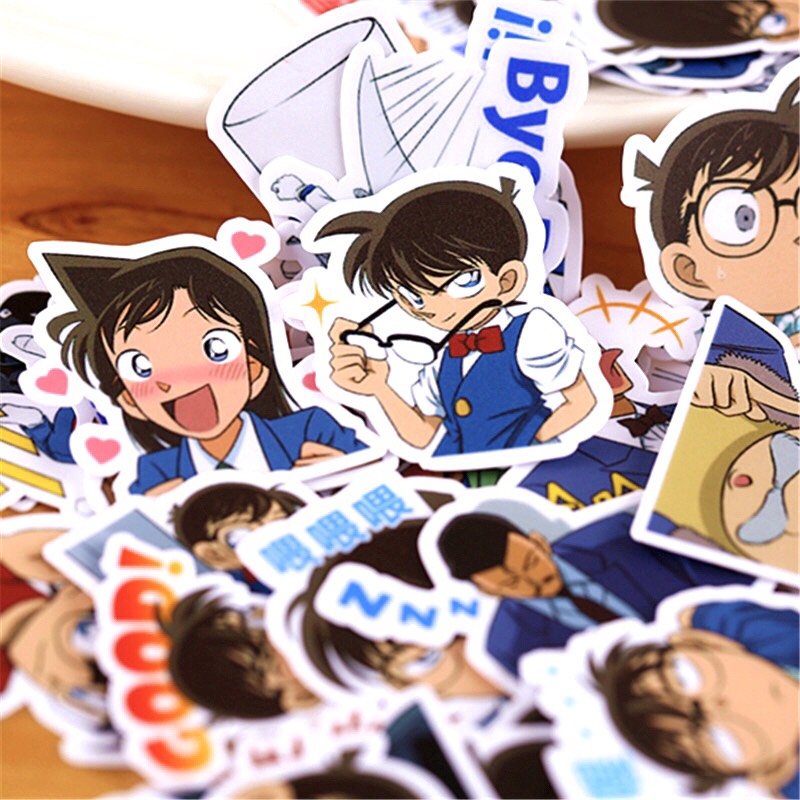 Sticker CONAN set 30 đến 60 ảnh có ép lụa
