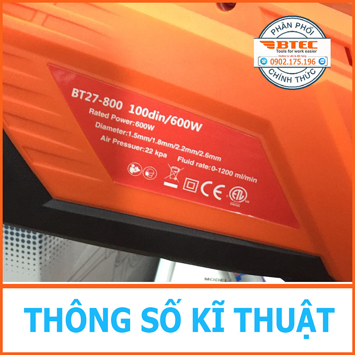 MÁY PHUN SƠN CẦM TAY BTEC CLASSIC