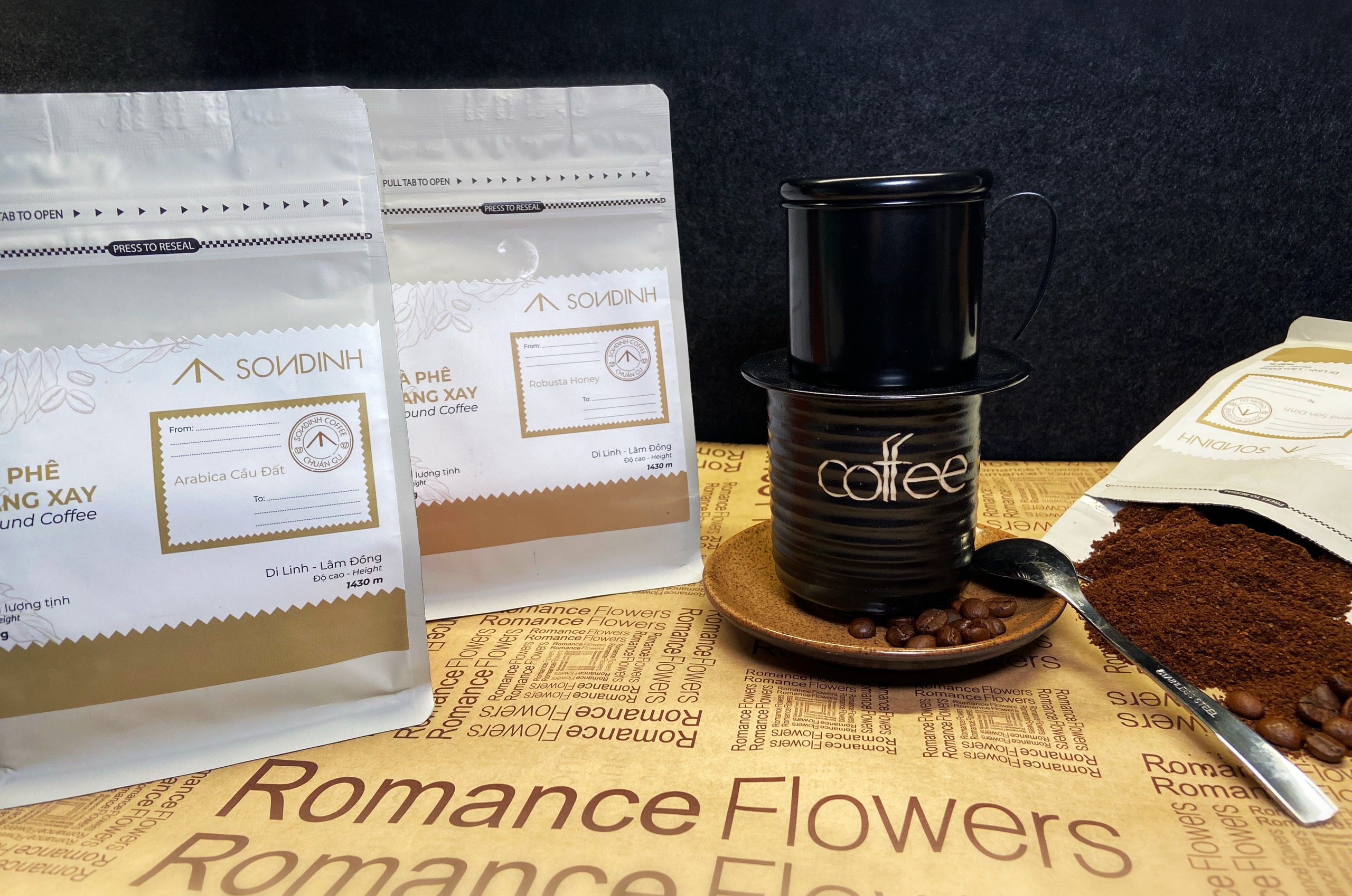 Cà phê rang xay / Ground Coffee (Arabica Cầu Đất) - 100% Arabica Cầu Đất