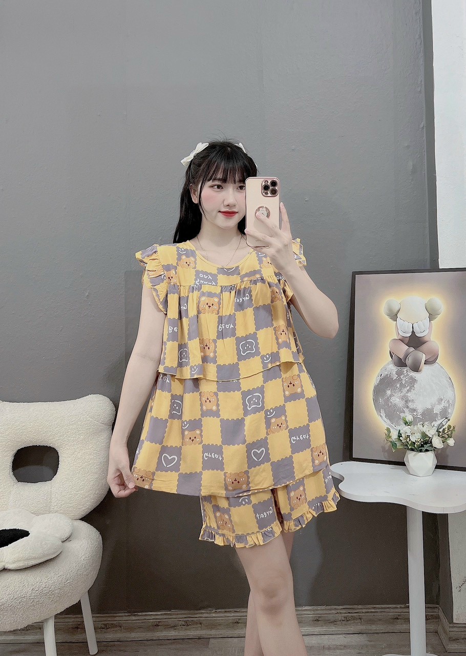 bộ đồ hè chất mềm mát cho mẹ từ 40-70kg