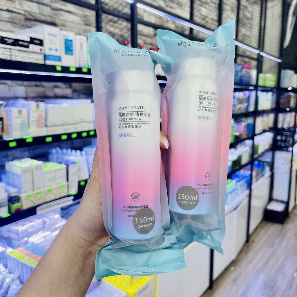 Xịt Chống Nắng Dưỡng Trắng Da MayCreate Moisturizing 150ml