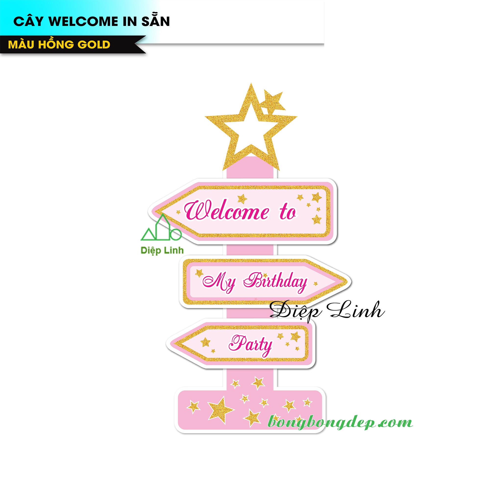 Cây welcome trang trí sinh nhật cho bé cao 40cm