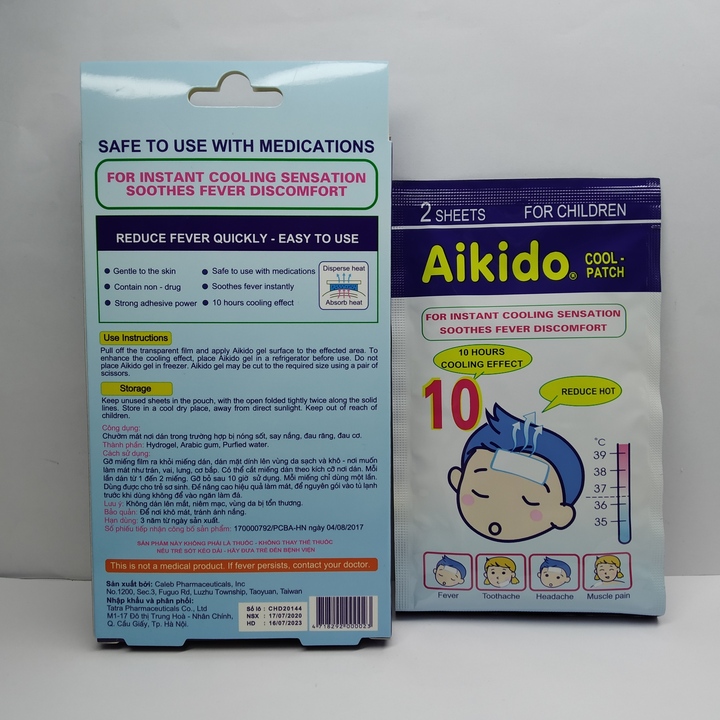 Miếng dán Hạ sốt Aikido hộp 6 miếng