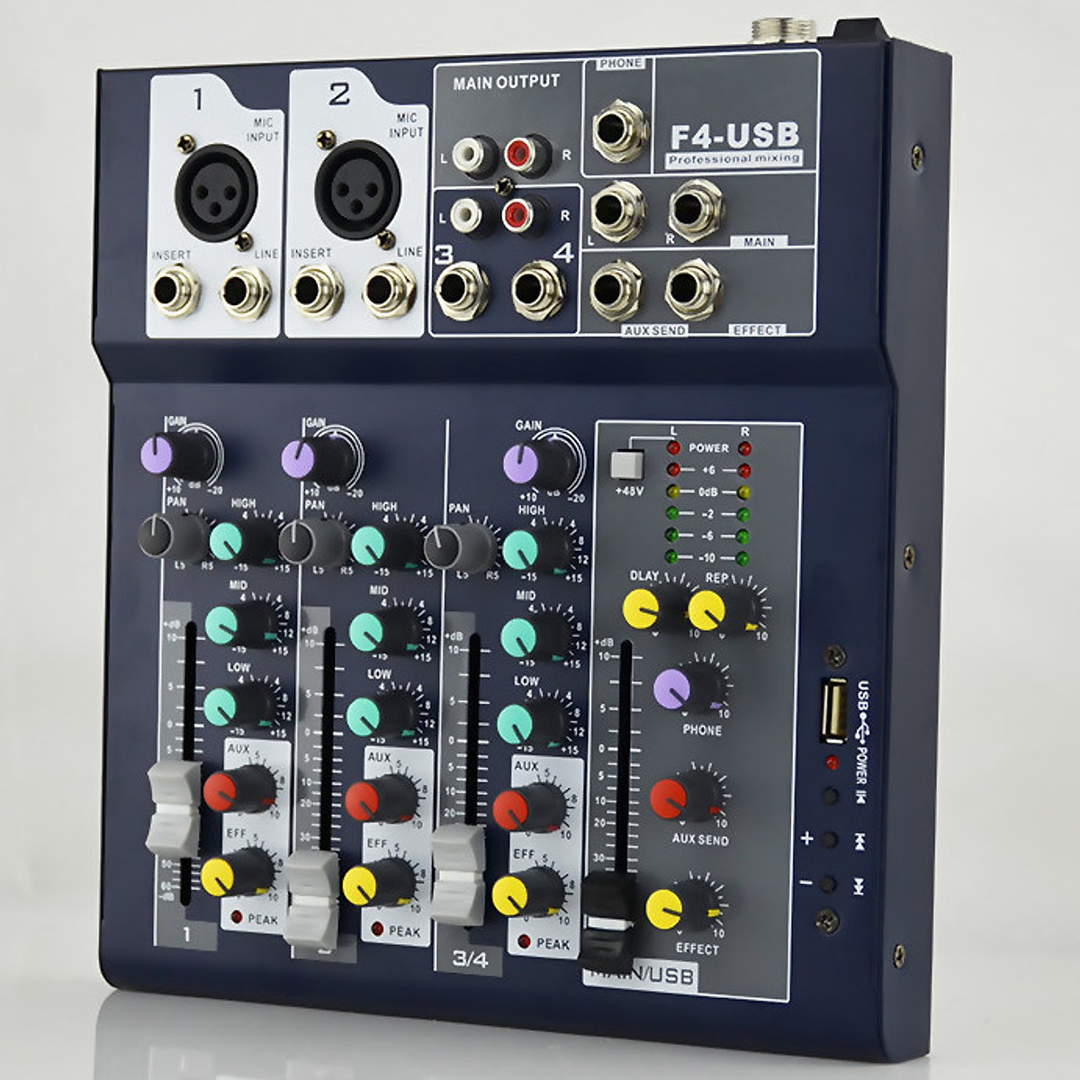 BỘ CHỘN ÂM THANH MIXER F4 USB CÓ BLUETOOTH