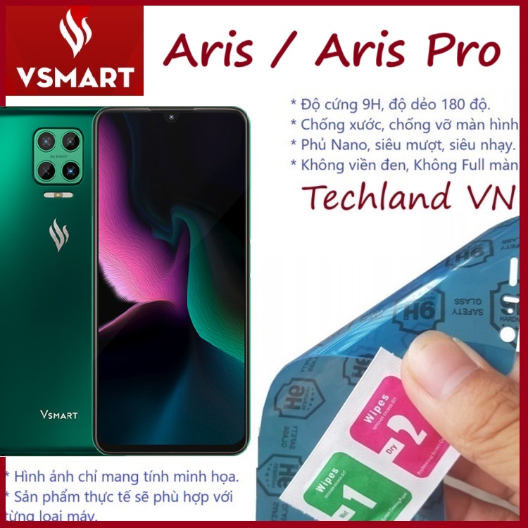 Cường lực phủ nano vsmart aris / aris pro - trong suốt, không full màn, không viền đen
