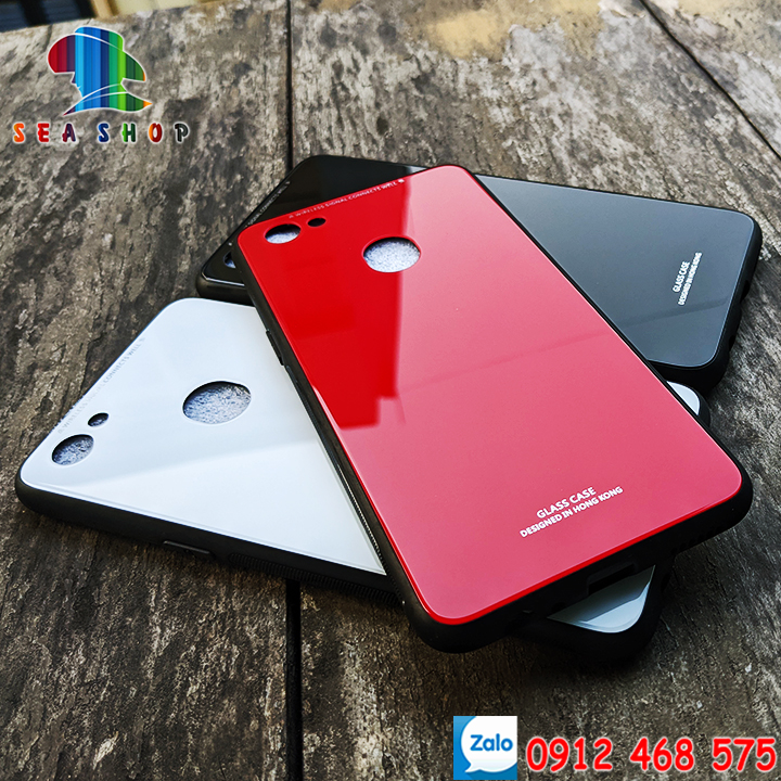 Ốp lưng OPPO F7 Lưng kính - Viền dẻo - Mặt lưng sử dụng chất liệu kính cường lực giúp màu sắc luôn bóng đẹp