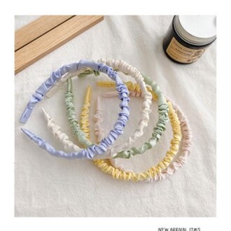 Băng Đô Cài Tóc 💖𝐅𝐑𝐄𝐄 𝐒𝐇𝐈𝐏💖 Vải Satin Gấp Nếp Basic Nhiều Màu