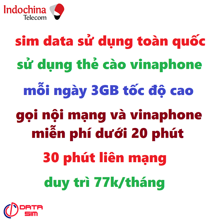 FREESHIP - CHƯA KÍCH HOẠT. Sim 4G 90GB itelecom gọi vinaphone miễn phí