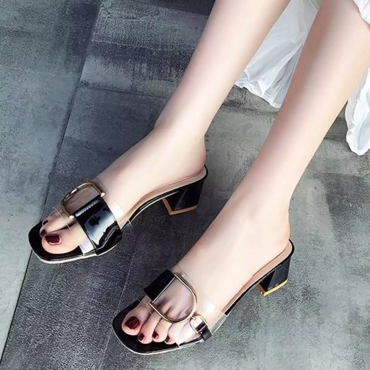 Guốc dép nữ 5 phân bản trong khóa LT (D008)