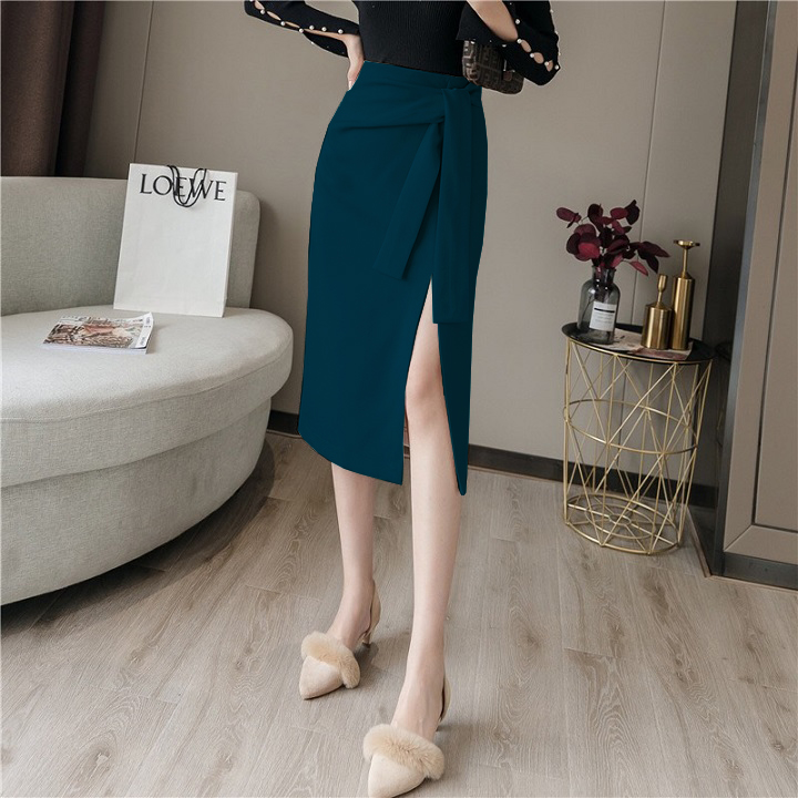 Chân Váy Đắp Tà Xéo Buộc Nơ Seranna_[Giá gốc tận xưởng]