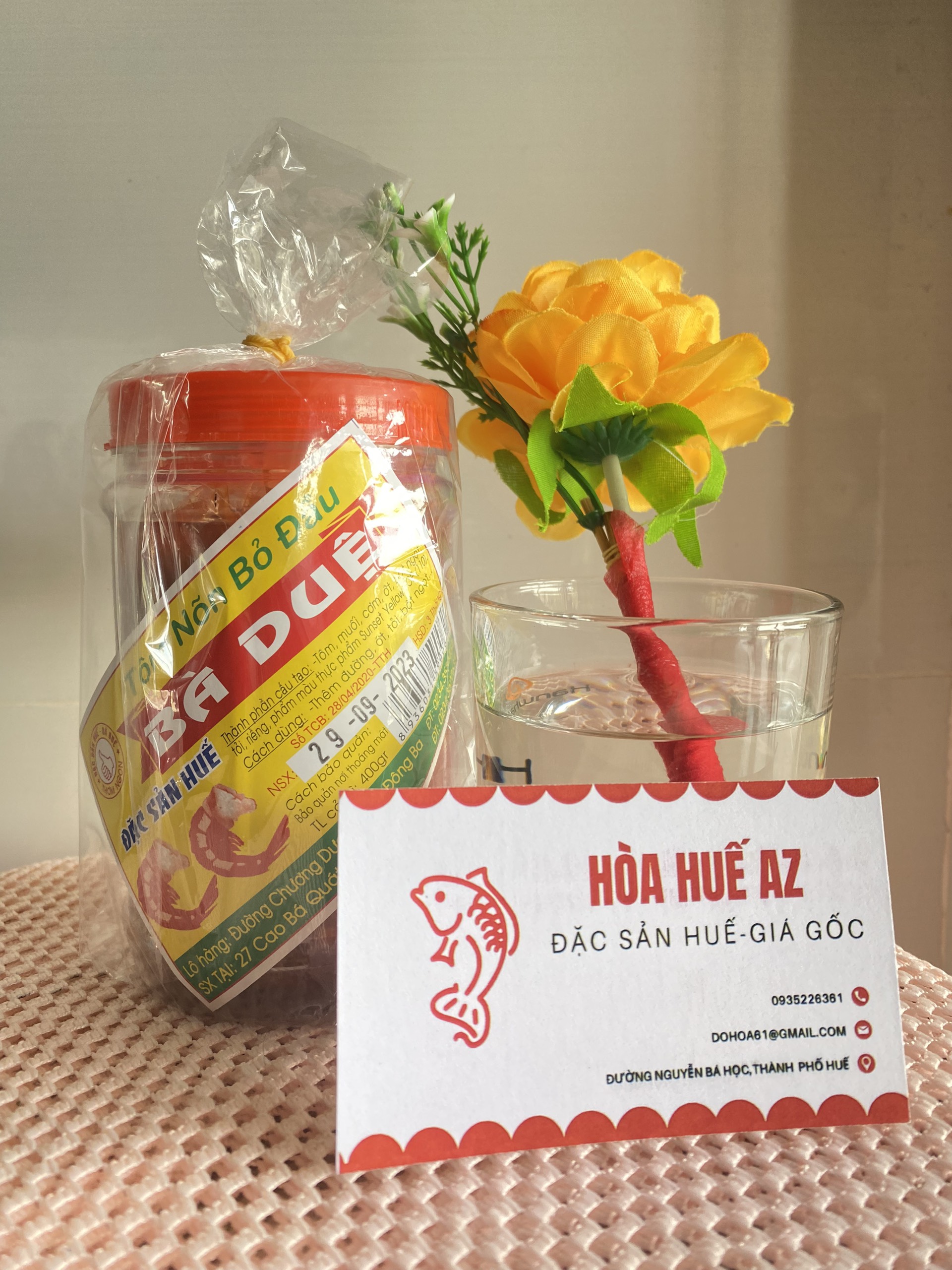 Tôm chua(tôm Nõn bỏ đầu) BÀ DUỆ 400G Đặc sản Huế