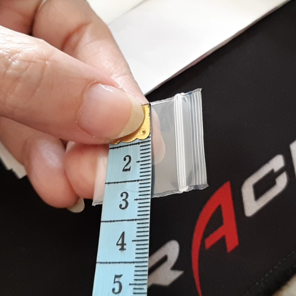 túi zip mini số 3 (2,5x2,5 cm ) chỉ xanh - 30k bịch 100c