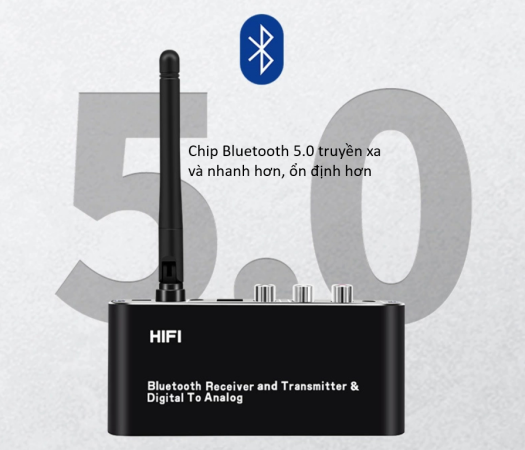 Bộ Thu Phát Bluetooth 5.0 Giải Mã Bluetooth D09 (Hỗ Trợ Cổng Optical)