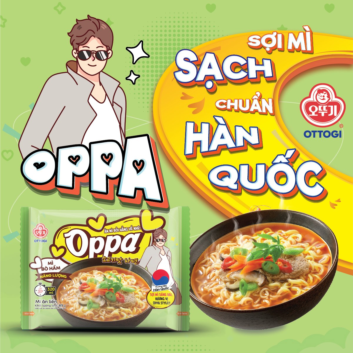 THÙNG 30 GÓI MÌ BÒ HẦM OPPA OTOKI