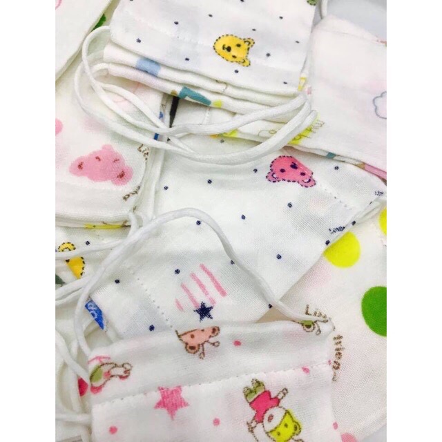 combo 3 Khẩu trang cho bé chất xô 1-3t