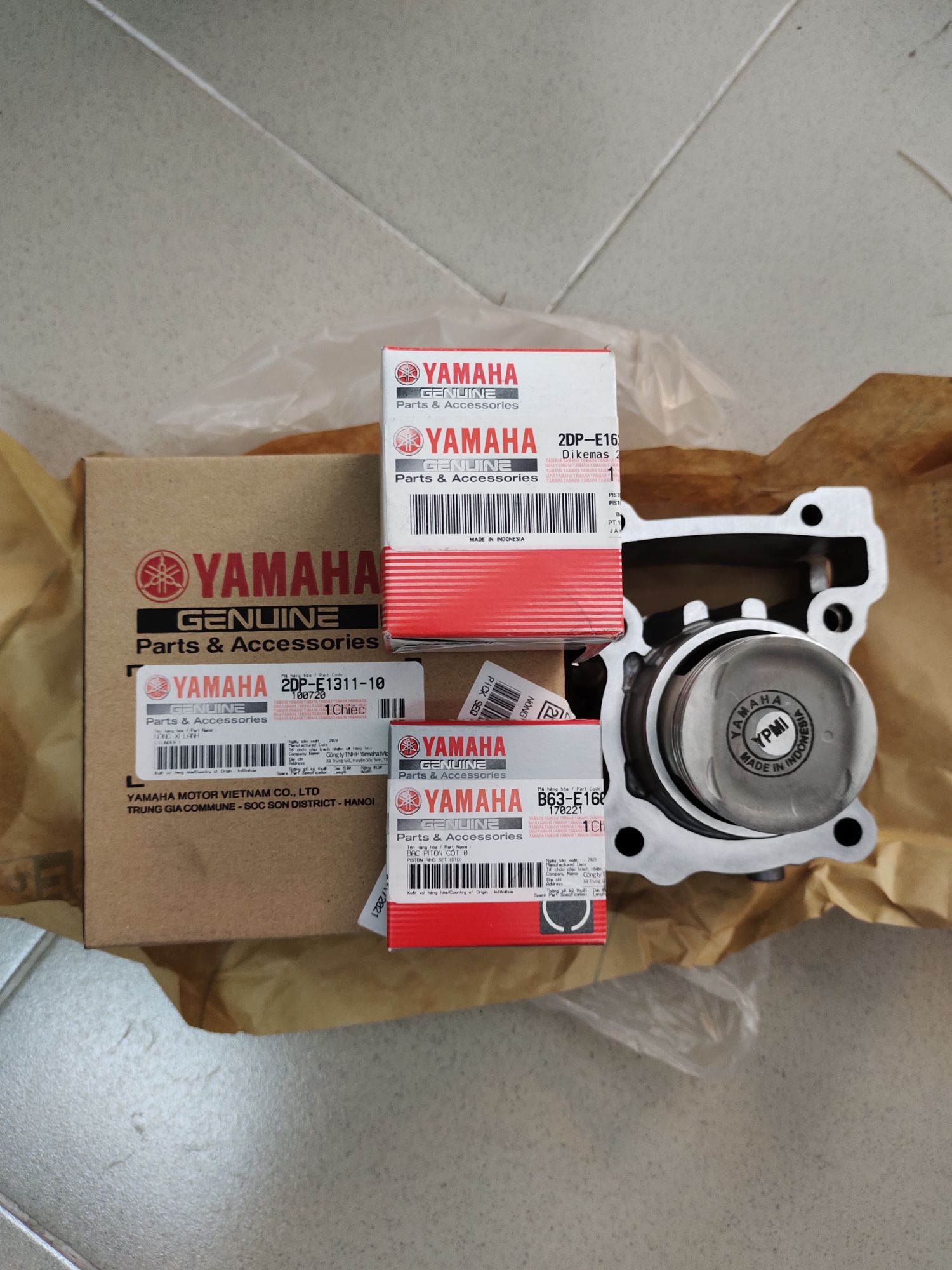 [HCM]bộ lòng pitong bạc xe yamaha NVX 155 cc