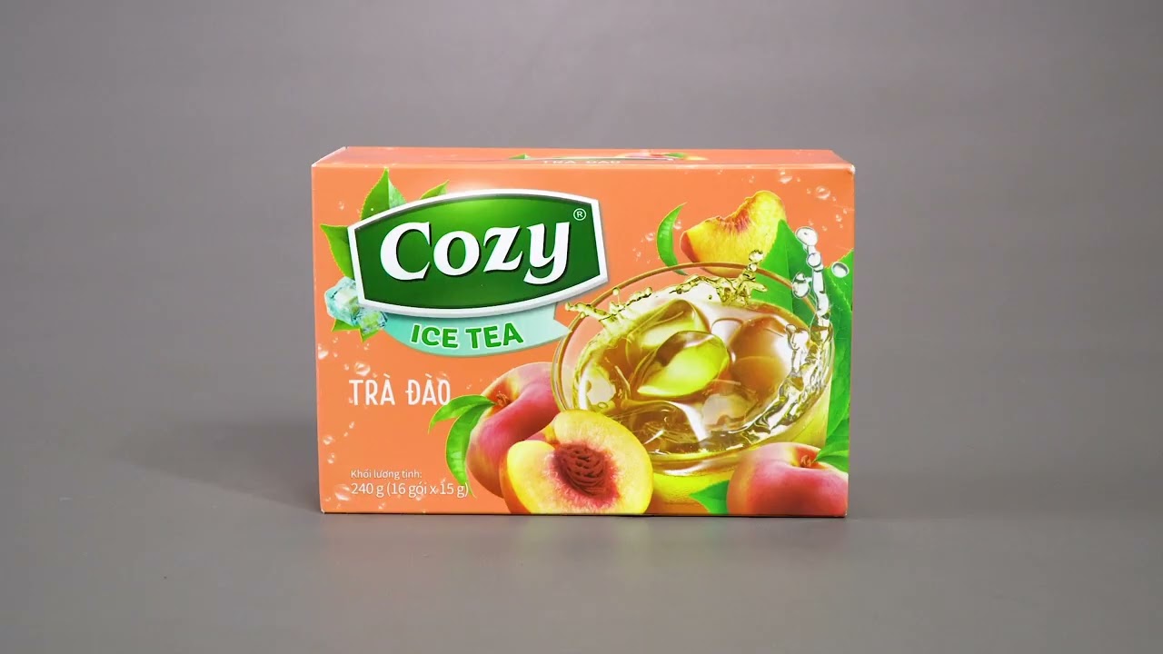 Trà Đào hoà tan Cozy Ice Tea -240g (16 gói x 15gam)