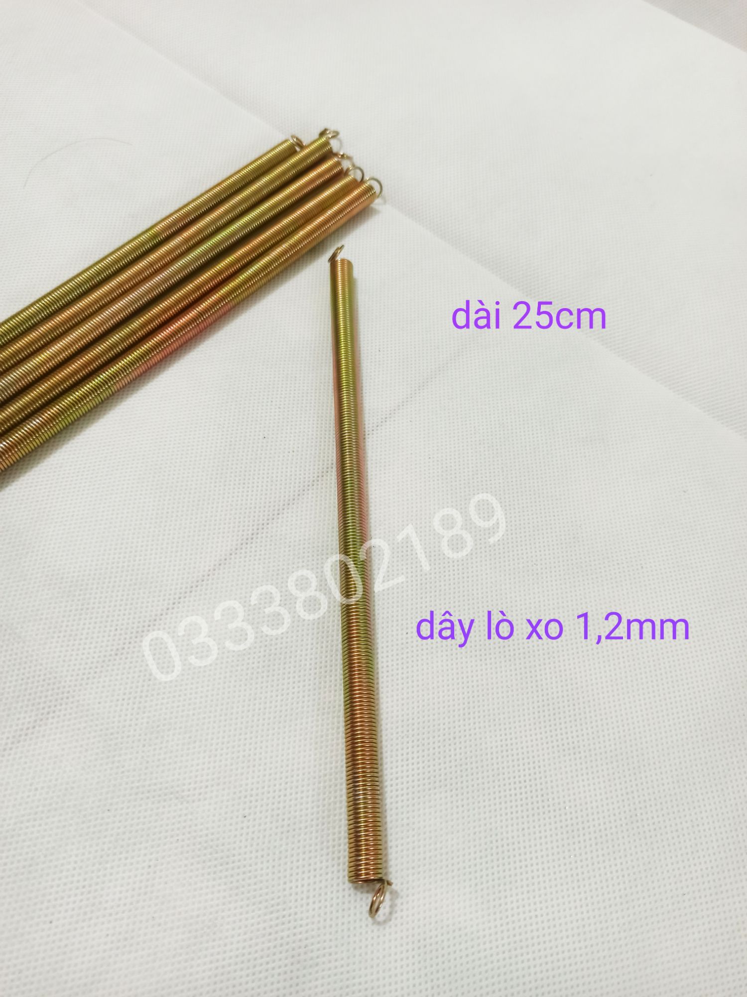 [MOC DIY]Lò xo kéo thép 1.2mm dài 25cm (2 cái)