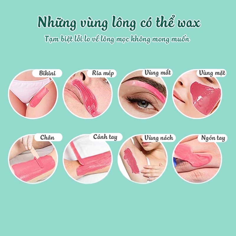 Túi 100g Sáp Wax Lông Dạng Hạt ( Tặng Kèm Que & Bát )