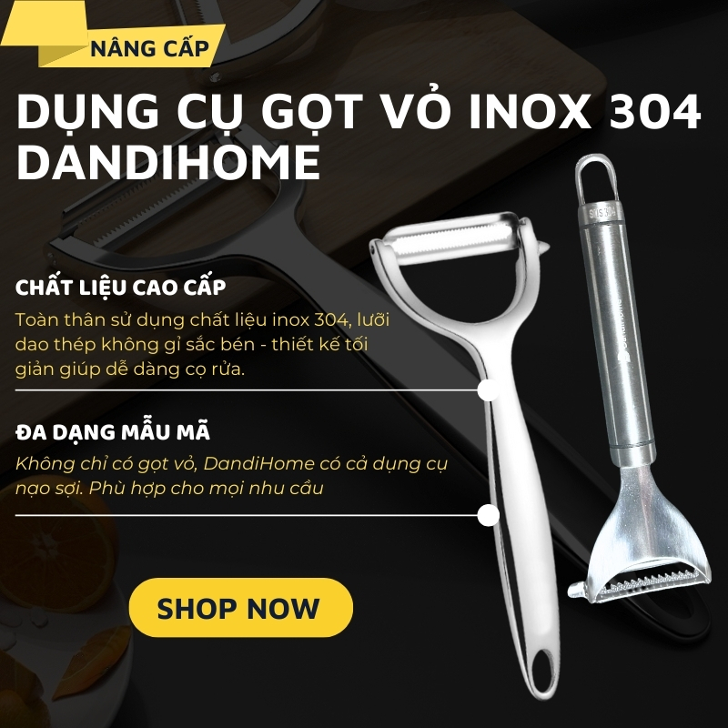 Dụng cụ gọt vỏ inox 304 DandiHome