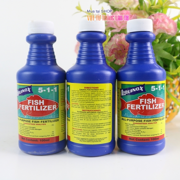 Phân đạm cá Fish Fertilizer Mỹ lọ 100ml