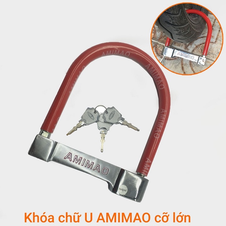 Khoá chữ U chống trộm AMIMAO Nhập khẩu CAO CẤP Loại To