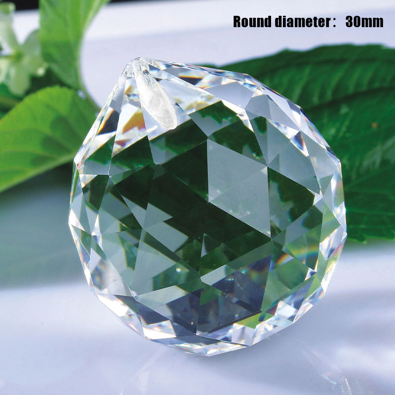 WHL Đèn chùm treo pha lê trong suốt 30mm/40mm đồ trang trí đèn chùm treo rèm tự làm hình lăng trụ