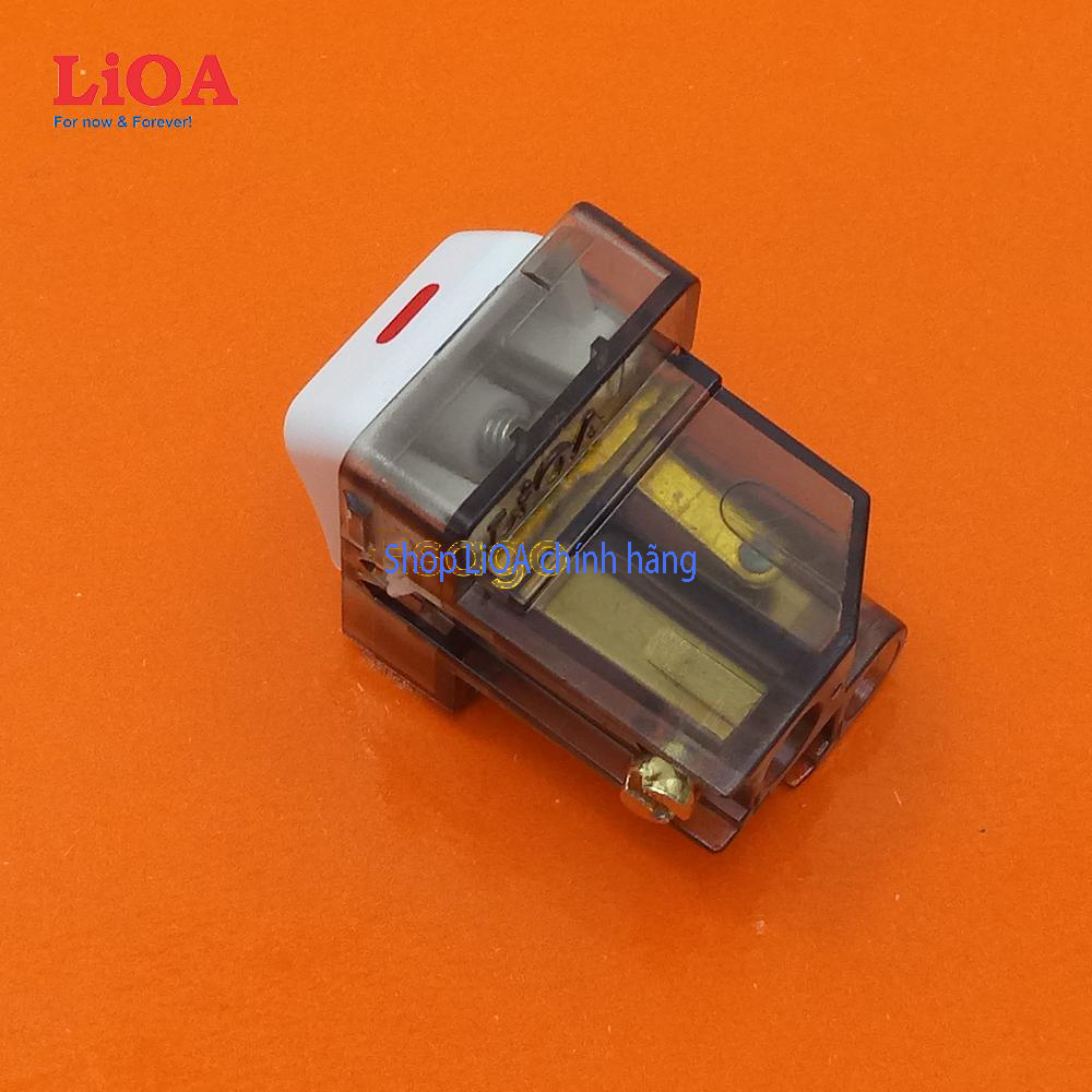 Hạt công tắc LiOA gắn mặt lỗ vuông 2 chiều 10A (2200W)