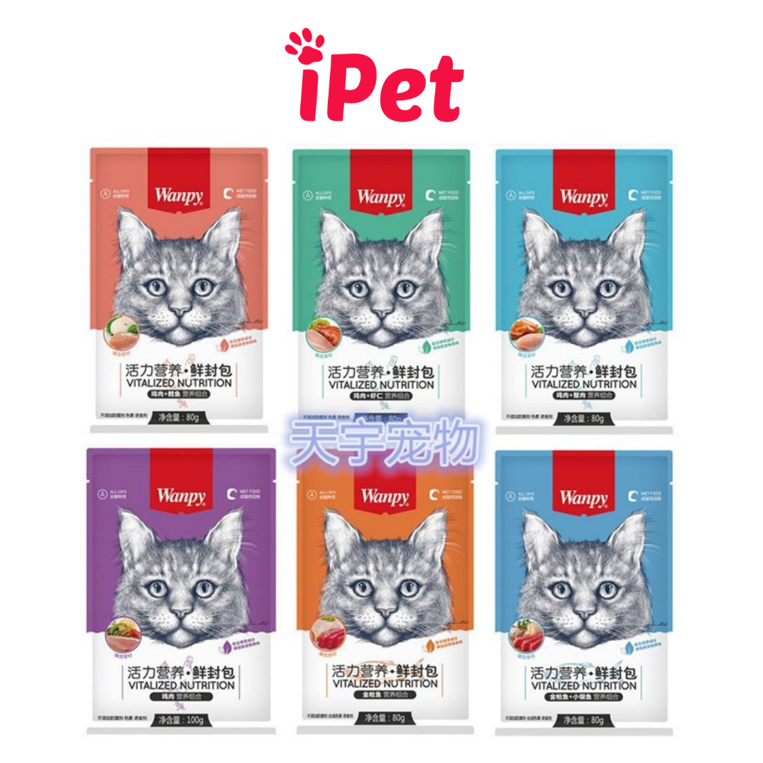 Pate Wanpy Cho Mèo Mọi Lứa Tuổi Gói 80g - iPet Shop