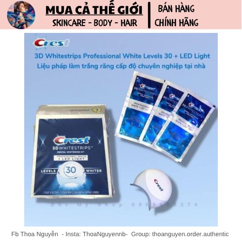 [GIẢM 5% ĐƠN 129K]Miếng dán trắng răng Crest