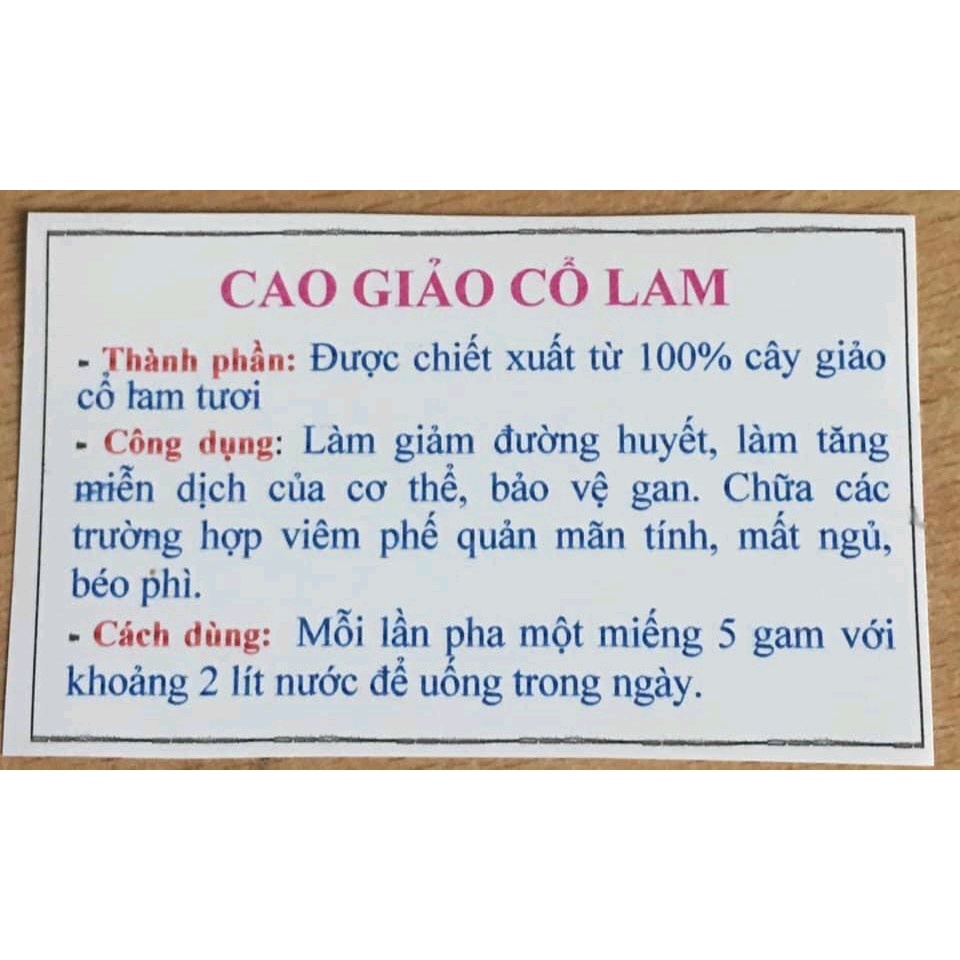 cao giảo cổ lam miếng 100g 200g 500g