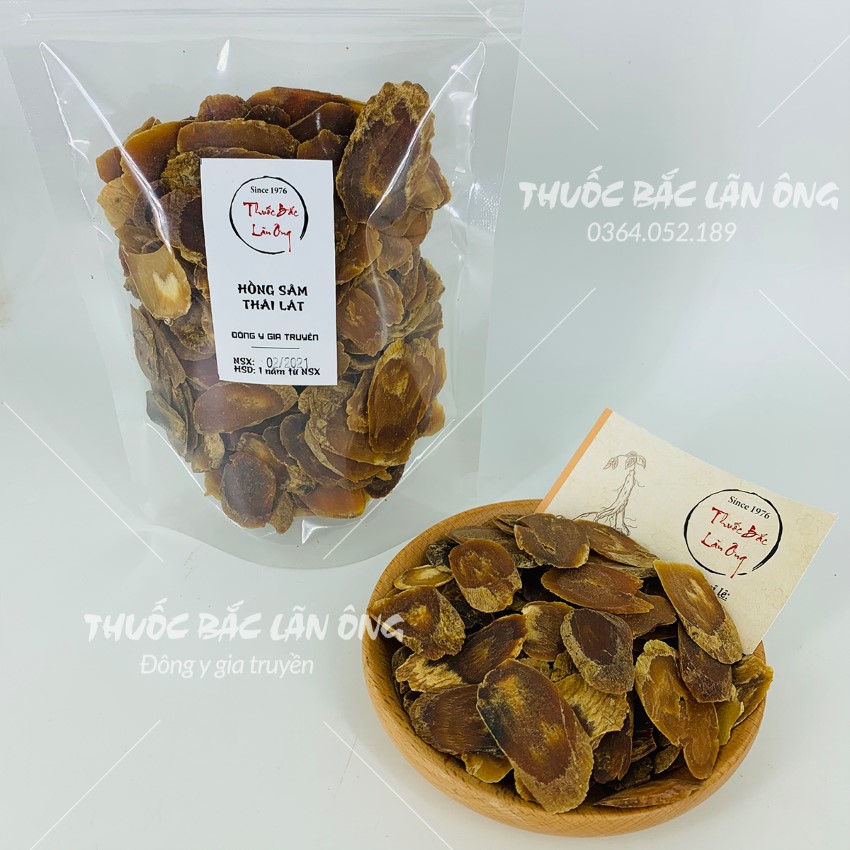 Hồng sâm Hàn Quốc 500g, nhân sâm thái lát mỏng, thơm, không tẩm đường, nguyên vị, tốt cho sức khoẻ