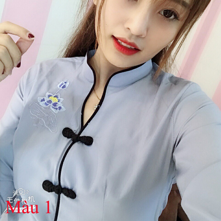 Quần Áo Phật Tử, Đồ Lam Phật Đi Chùa Nữ, đồ bộ mặc nhà Nữ mẫu PN05A