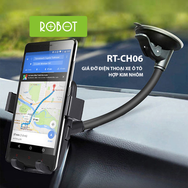 [HCM][ Bảo Hành 12 tháng ] Giá đỡ điện thoại trên Ô tô ROBOT RT-CH06 thiết kế chắc chắn không bị trơn trượt trục xoay 360 độ  an toàn khi sử dụng-Hàng Chính Hãng