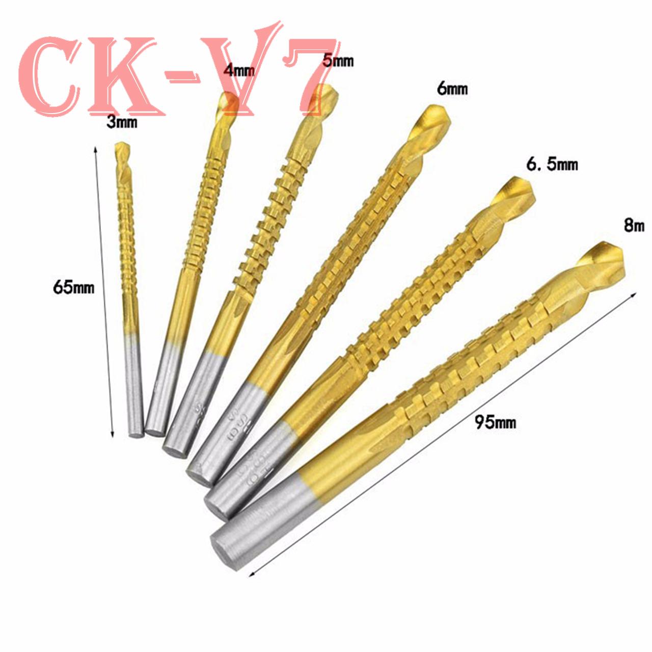 Bộ 6 Mũi Khoan Răng Cưa Phủ Titanium