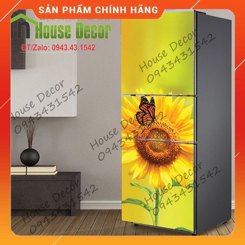 Decal dán trang trí tủ lạnh hoa hướng dương - MS 77