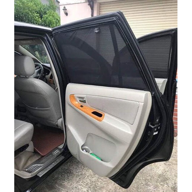 Che nắng nam châm xe Toyota Innova 2007-2008-2009-2010-2011-2012-2013-2014- , tấm che nắng, bộ 4 rèm che nắng kính sườn dành cho xe Toyota Innova 2007 đến 2015, loại 1 dày dặn, chắn năng hiệu quả