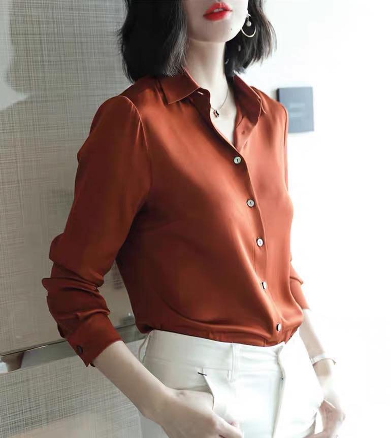 Sơ mi nữ dài tay trơn Mã A365 Thời trang Poniva Branch Shop Chất liệu thoáng mát