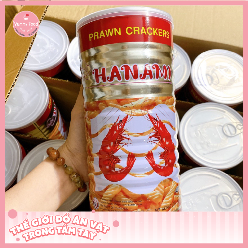 Snack Tôm Hanami Thái Lan Lon 110gr SIÊU NGON