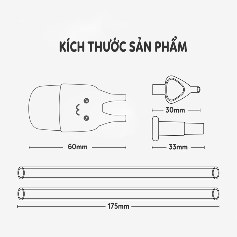 Hút mũi Kichilachi kèm dụng cụ gắp gỉ mũi