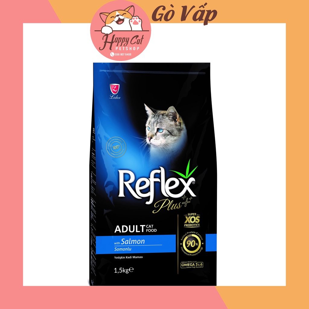 Hạt Reflex Plus cho mèo các loại túi 1,5kg - HAPPYCAT