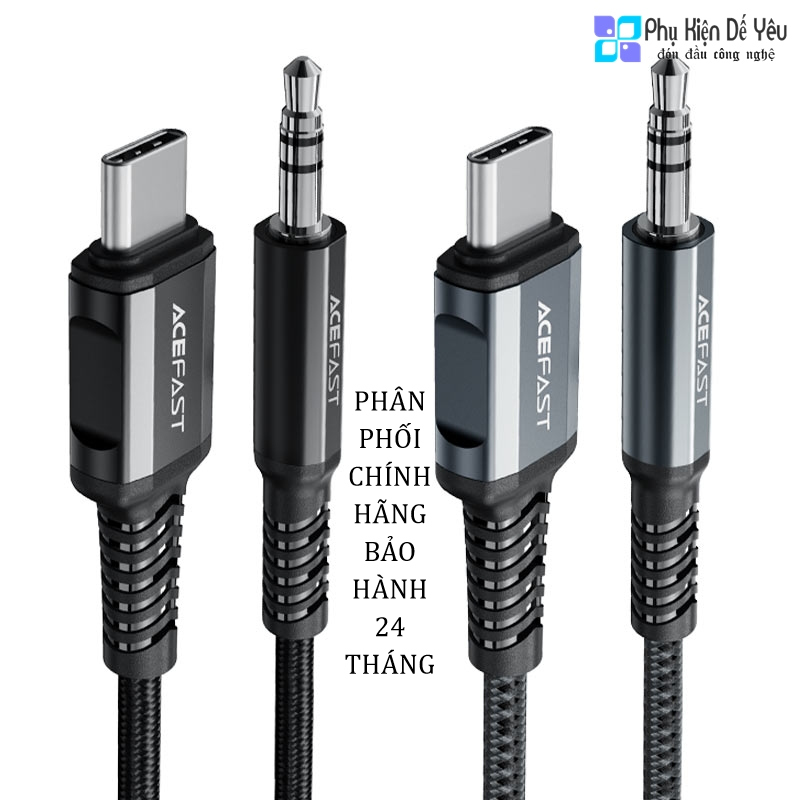 Cáp âm thanh AceFast C1-08 USB-C sang đầu đực 3.5mm (PHÂN PHỐI CHÍNH HÃNG)