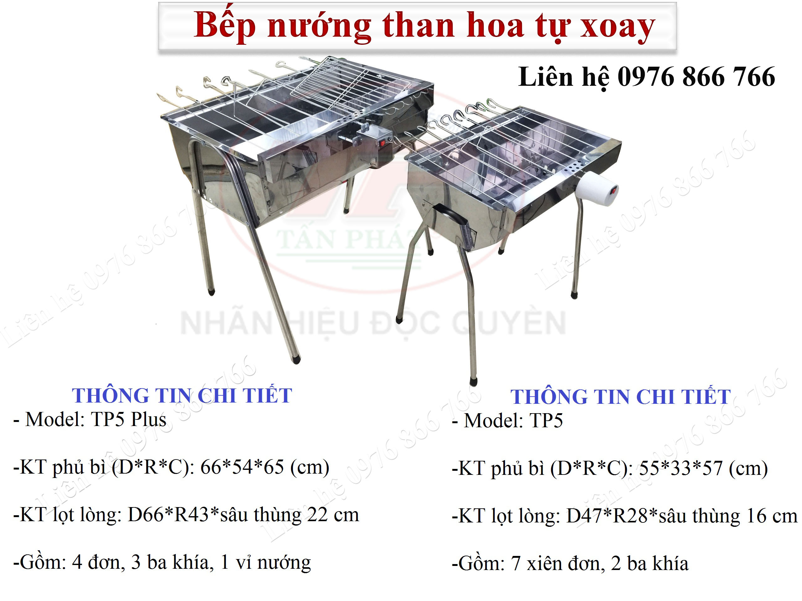 Bếp nướng than hoa tự xoay