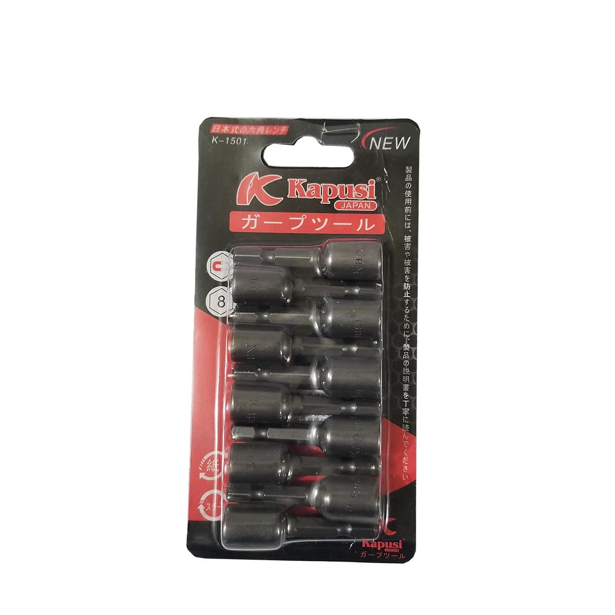BỘ 10 Đầu bắn vít tôn 8mm Kapusi cao cấp
