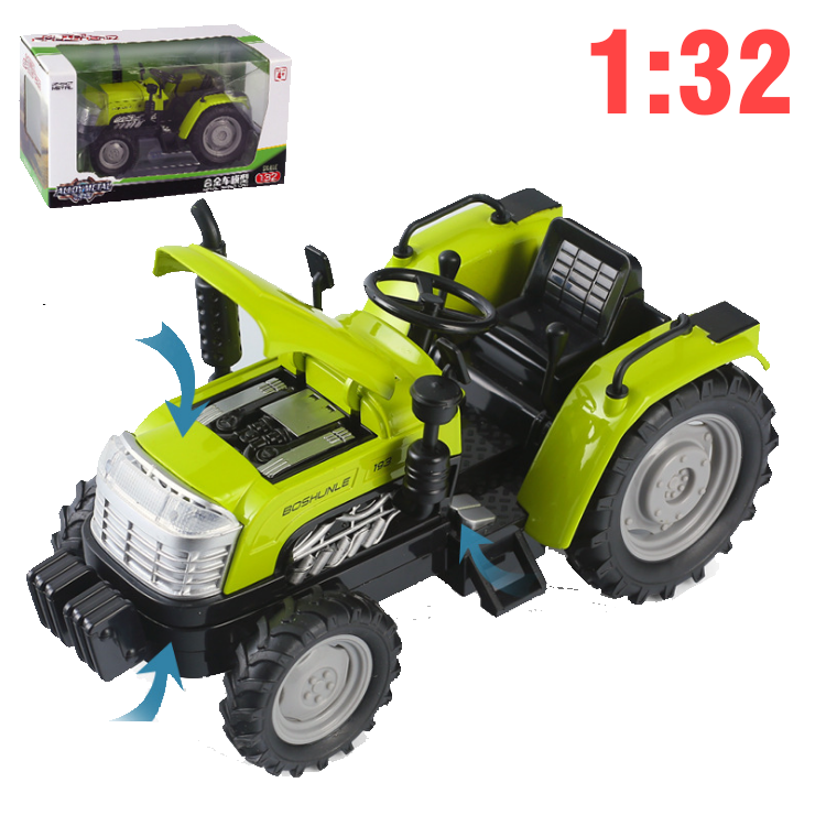 Xe máy kéo nông trại đồ chơi trẻ em mô hình tỉ lệ 1:24 xe có âm thanh tiếng động cơ