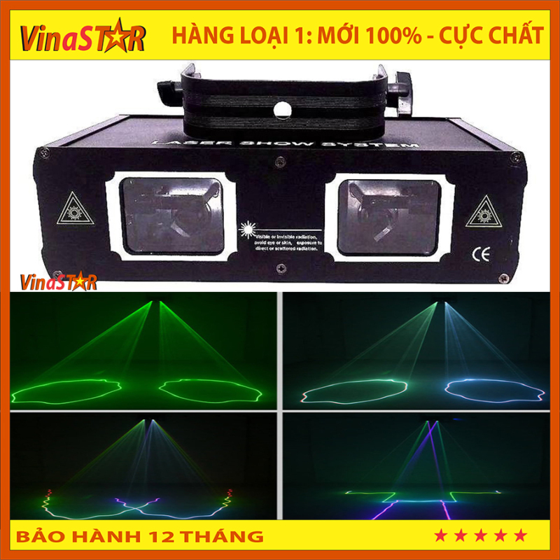 ĐÈN LASER 2 CỬA 7 MÀU - LOẠI 1
