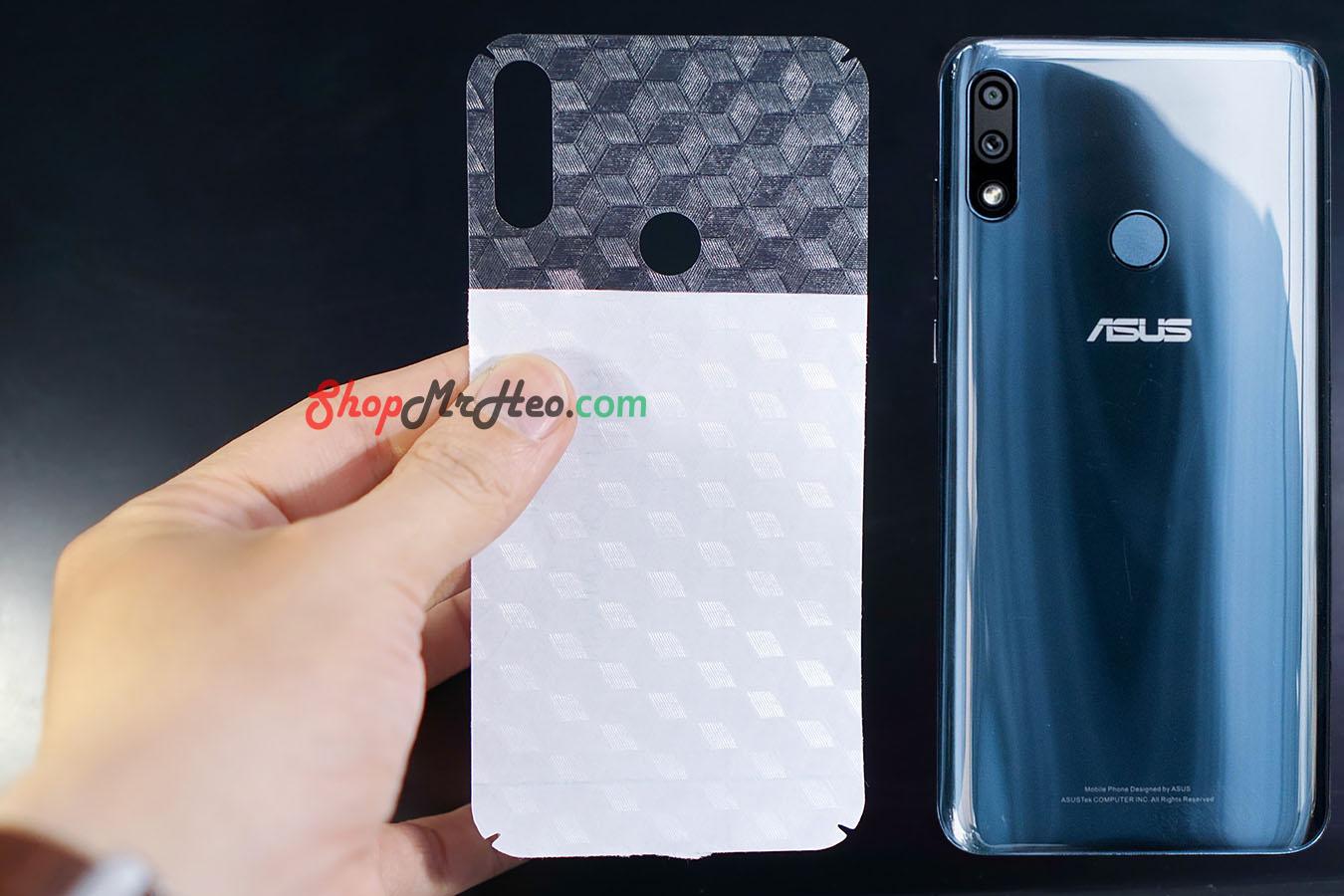 [HCM]Bộ 3 Skin Dán Mặt Sau Lưng Vân 3D ASUS Zenfone Max Pro M2