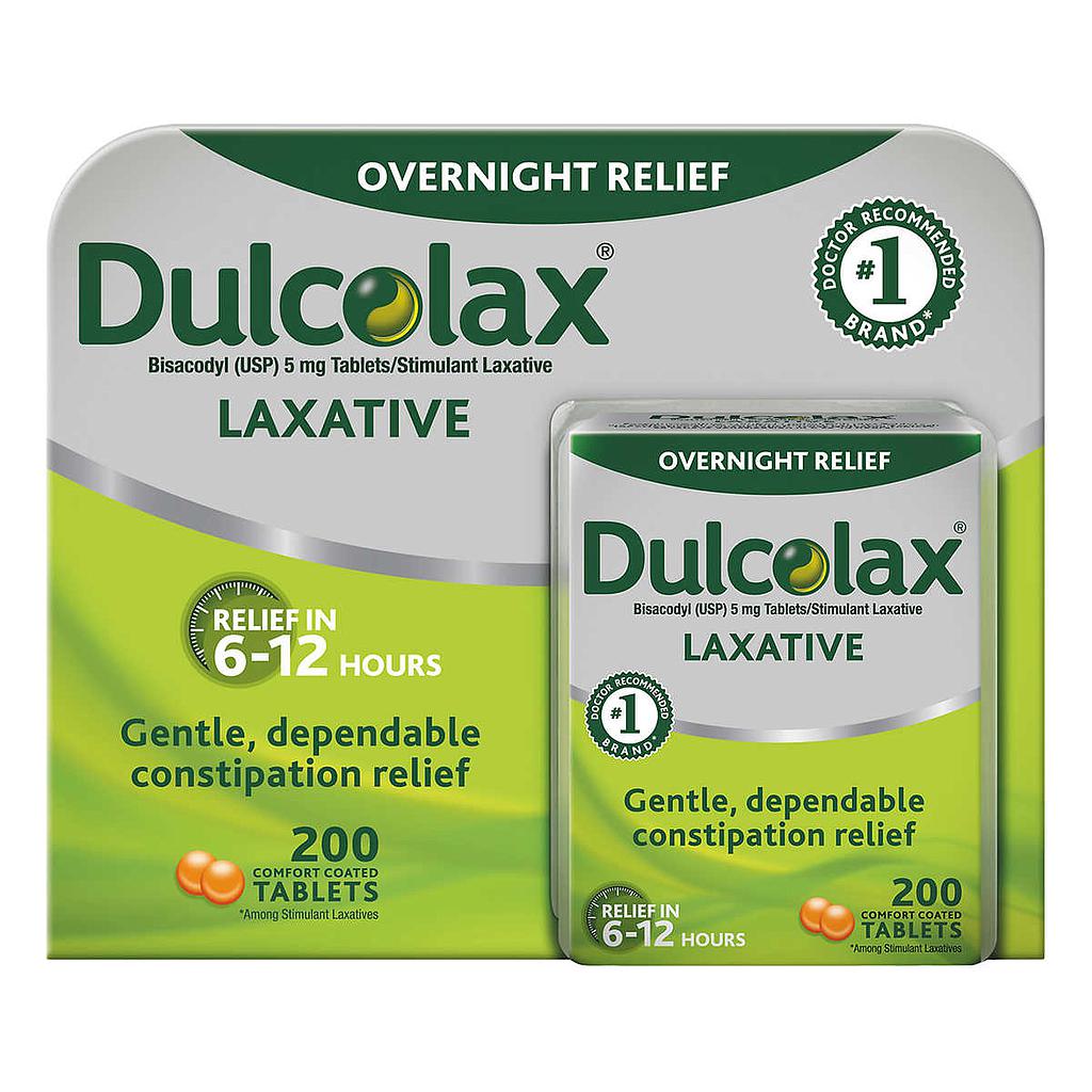 Viên uống giảm táo bón Dulcolax Laxative 200 Tablets