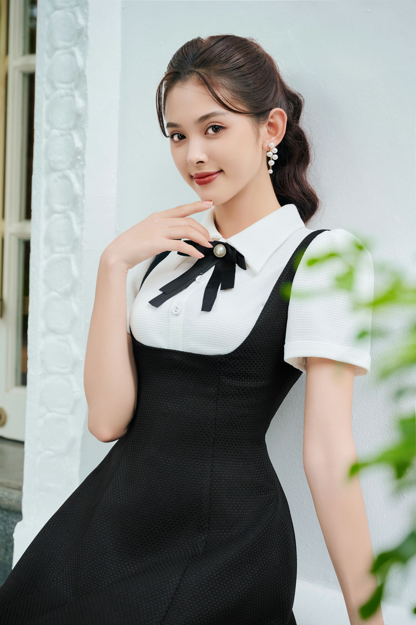 Váy yếm đen DS02V302597D1 Lep'