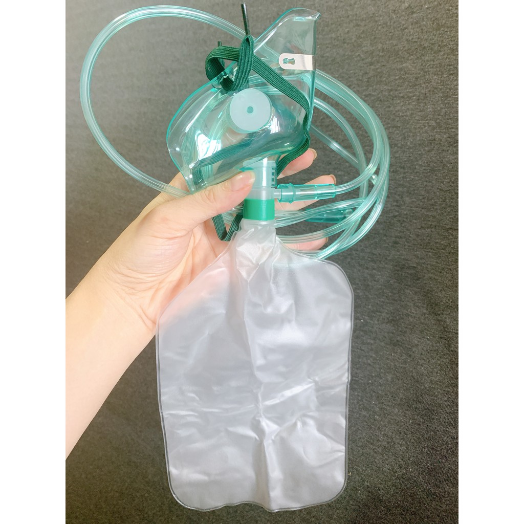 Mặt nạ thở oxy có túi Greetmed size người lớn